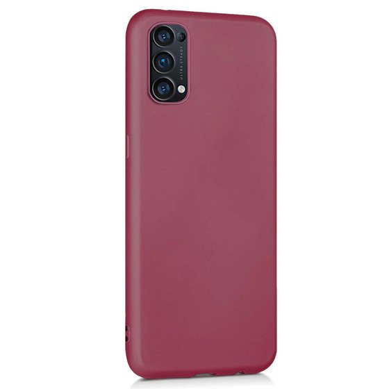 Microsonic Matte Silicone Oppo Reno 5 5G Kılıf Mor