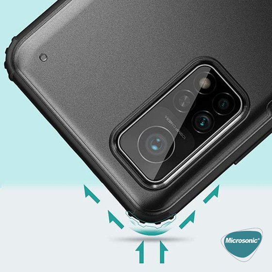 Microsonic Xiaomi Mi 10T Pro Kılıf Frosted Frame Kırmızı