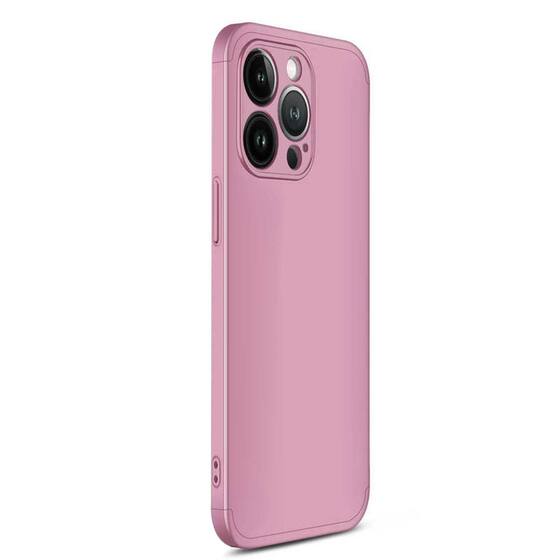 Microsonic Apple iPhone 13 Pro Kılıf Double Dip 360 Protective Rose Gold