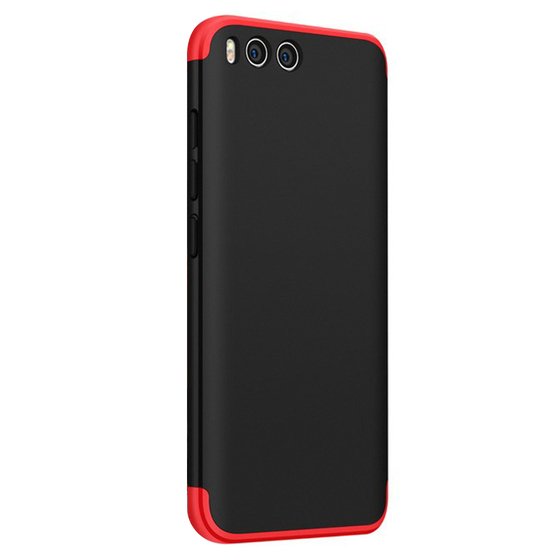 Microsonic Xiaomi Mi6 Kılıf Double Dip 360 Protective Siyah Kırmızı