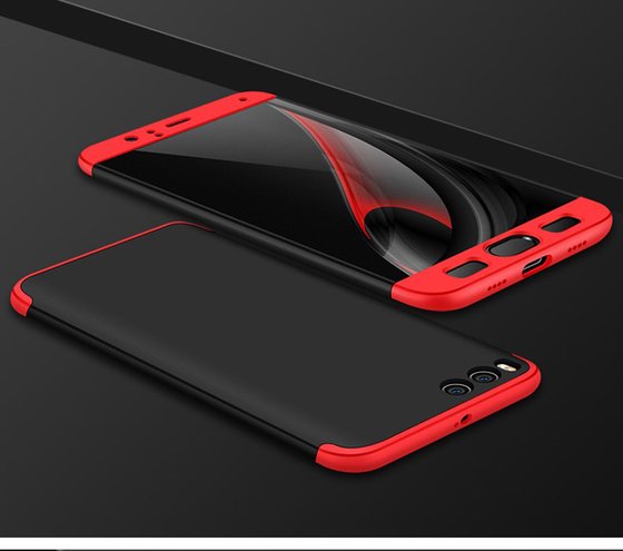 Microsonic Xiaomi Mi6 Kılıf Double Dip 360 Protective Siyah Kırmızı