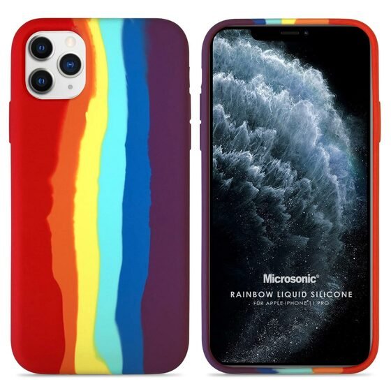 Microsonic Apple iPhone 11 Pro Kılıf Painted Rainbow Pattern Pride Edition