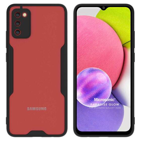 Microsonic Samsung Galaxy A03S Kılıf Paradise Glow Siyah