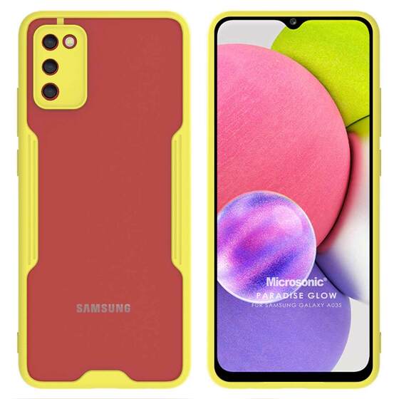 Microsonic Samsung Galaxy A03S Kılıf Paradise Glow Sarı