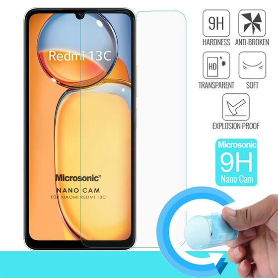 Microsonic Xiaomi Poco C65 Nano Glass Cam Ekran Koruyucu