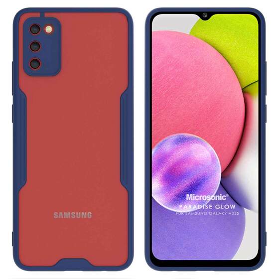 Microsonic Samsung Galaxy A03S Kılıf Paradise Glow Lacivert