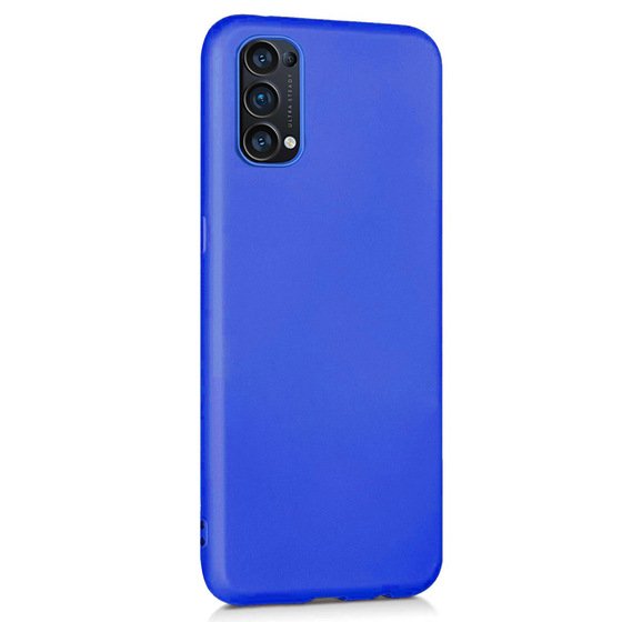 Microsonic Matte Silicone Oppo Reno 5 Pro 5G Kılıf Mavi