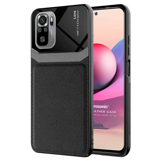 Microsonic Xiaomi Poco M5s Kılıf Uniq Leather Siyah