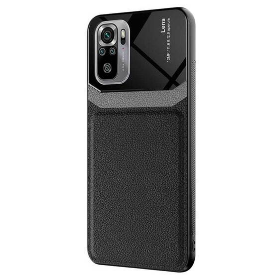 Microsonic Xiaomi Poco M5s Kılıf Uniq Leather Siyah