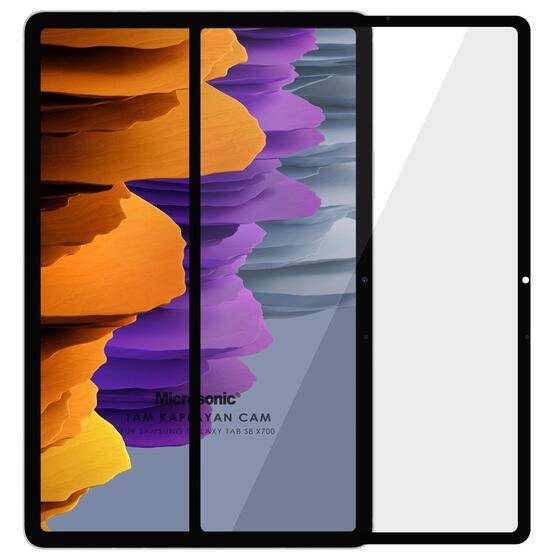 Microsonic Samsung Galaxy Tab S10 FE Tam Kaplayan Ekran Koruyucu Siyah