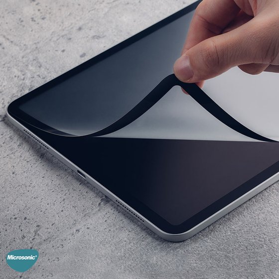Microsonic Samsung Galaxy Tab S10 FE Tam Kaplayan Ekran Koruyucu Siyah
