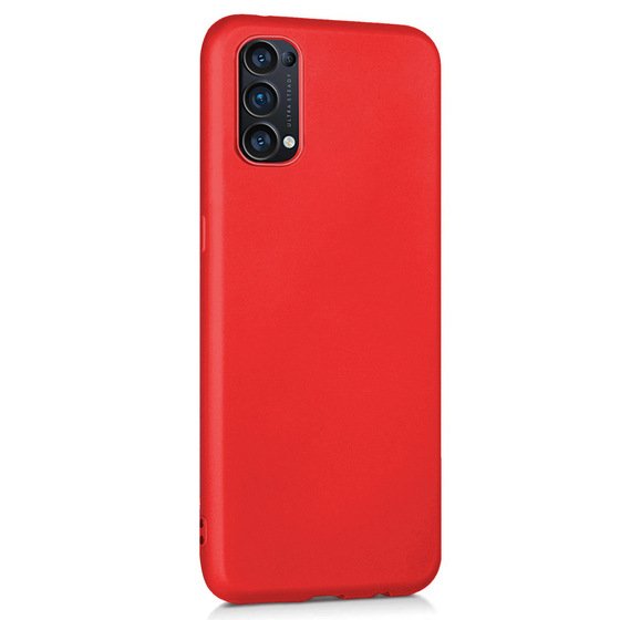 Microsonic Matte Silicone Oppo Reno 5 Pro 5G Kılıf Kırmızı