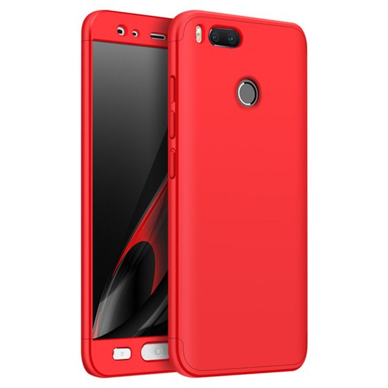 Microsonic Xiaomi Mi 5X Kılıf Double Dip 360 Protective Kırmızı