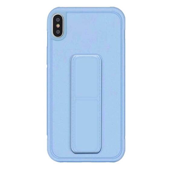 Microsonic Apple iPhone XS Max Kılıf Hand Strap Mavi