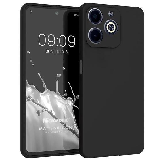 Microsonic Matte Silicone Infinix Hot 40i Kılıf Siyah