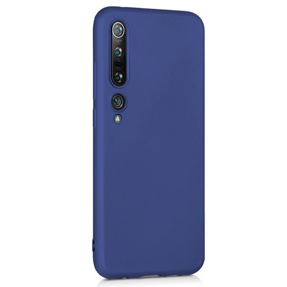 Microsonic Matte Silicone Xiaomi Mi 10 Kılıf Lacivert