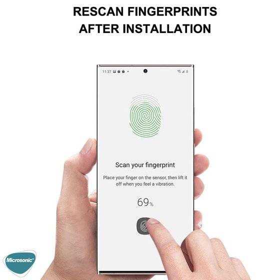 Microsonic Samsung Galaxy Note 20 Ultra Tam Kaplayan Temperli Cam Ekran Koruyucu Siyah