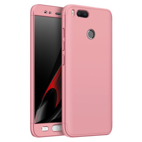 Microsonic Xiaomi Mi 5X Kılıf Double Dip 360 Protective Rose Gold