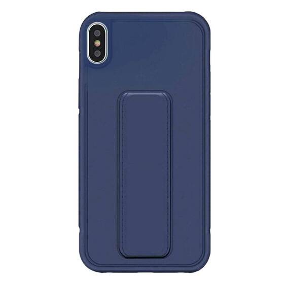 Microsonic Apple iPhone XS Max Kılıf Hand Strap Lacivert