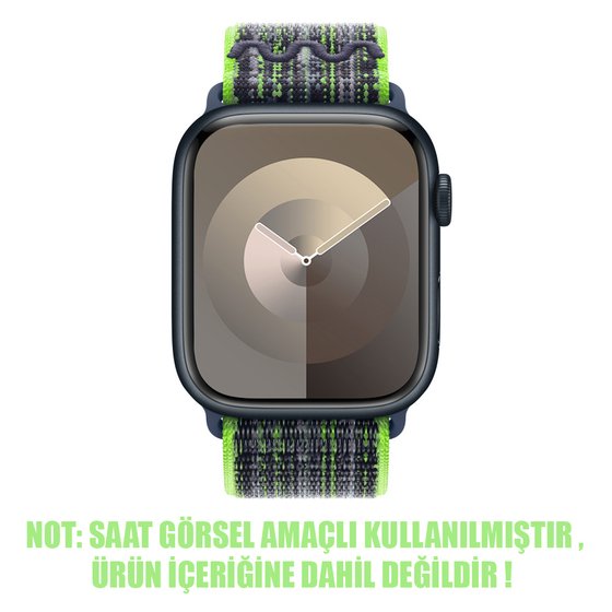 Microsonic Apple Watch Series 6 40mm Kordon Terra Sport Loop Yeşil