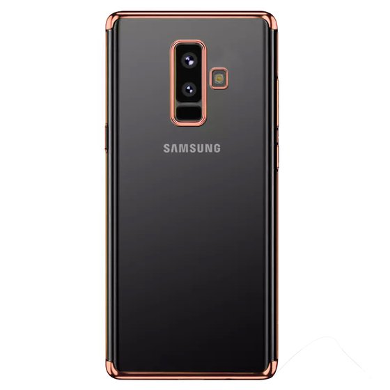 Microsonic Samsung Galaxy A6 Plus 2018 Kılıf Skyfall Transparent Clear Rose Gold