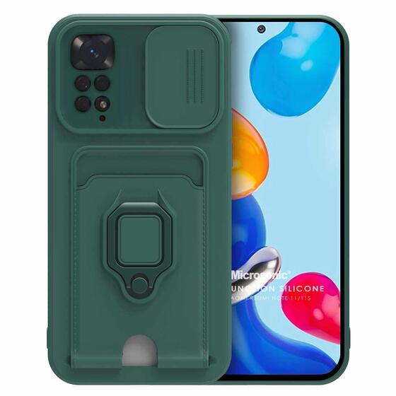 Microsonic Xiaomi Redmi Note 11 Kılıf Multifunction Silicone Yeşil