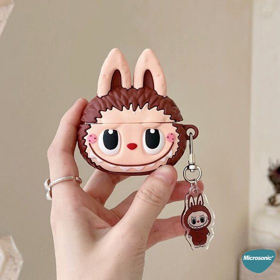 Microsonic AirPods Pro Kılıf Cartoon Figürlü Silikon Crtn-Fgr-Lbu-Khv