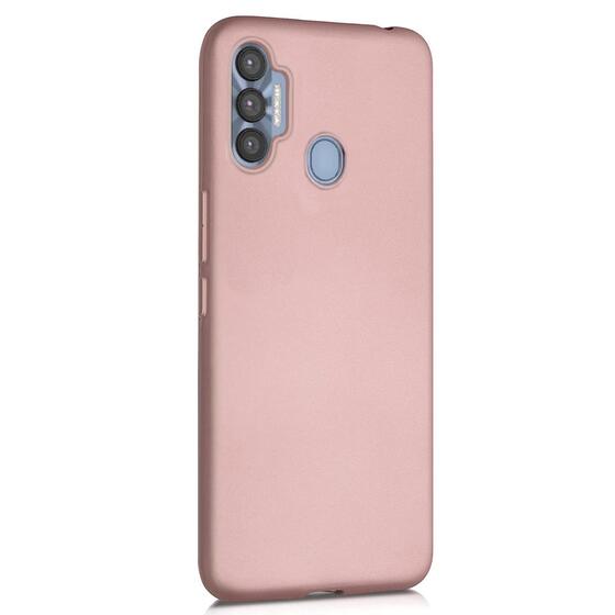 Microsonic Matte Silicone Tecno Spark 7 Pro Kılıf Rose Gold