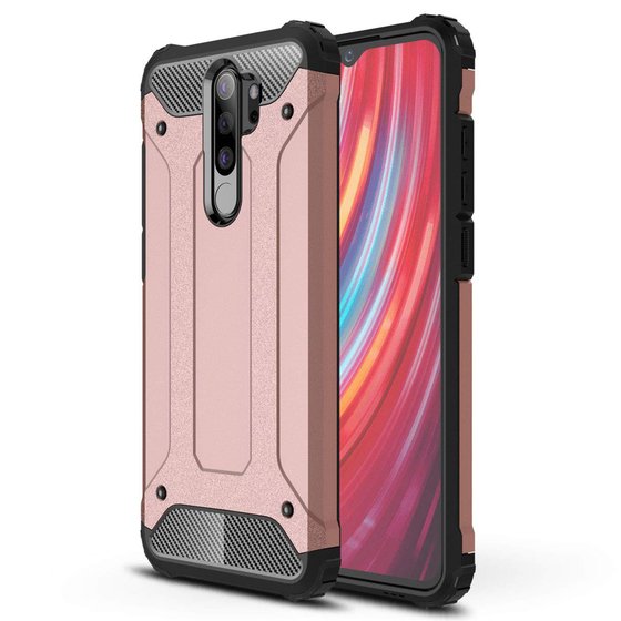 Microsonic Xiaomi Redmi Note 8 Pro Kılıf Rugged Armor Rose Gold