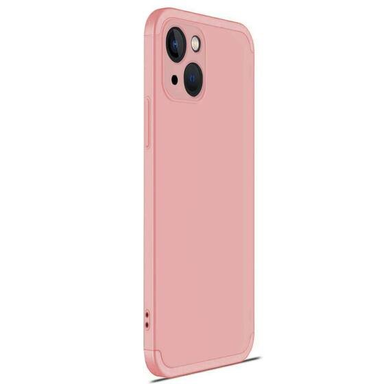 Microsonic Apple iPhone 13 Mini Kılıf Double Dip 360 Protective Rose Gold