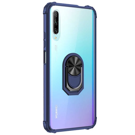 Microsonic Huawei Y9S Kılıf Grande Clear Ring Holder Lacivert