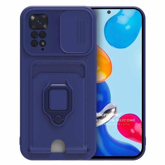 Microsonic Xiaomi Redmi Note 11 Kılıf Multifunction Silicone Lacivert