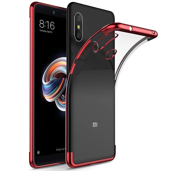 Microsonic Xiaomi Redmi S2 Kılıf Skyfall Transparent Clear Kırmızı