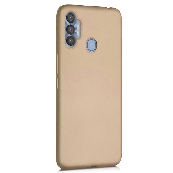 Microsonic Matte Silicone Tecno Spark 7 Pro Kılıf Gold