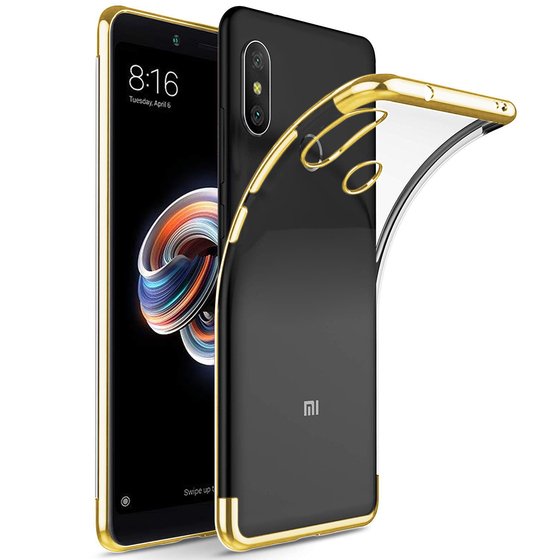 Microsonic Xiaomi Redmi S2 Kılıf Skyfall Transparent Clear Gold