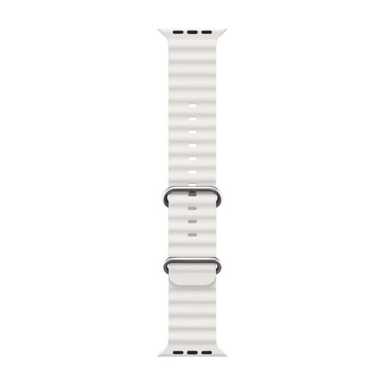 Microsonic Apple Watch Series 8 45mm Kordon Ocean Band Beyaz