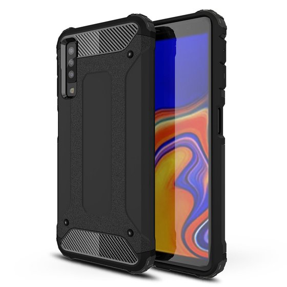 Microsonic Samsung Galaxy A7 2018 Kılıf Rugged Armor Siyah