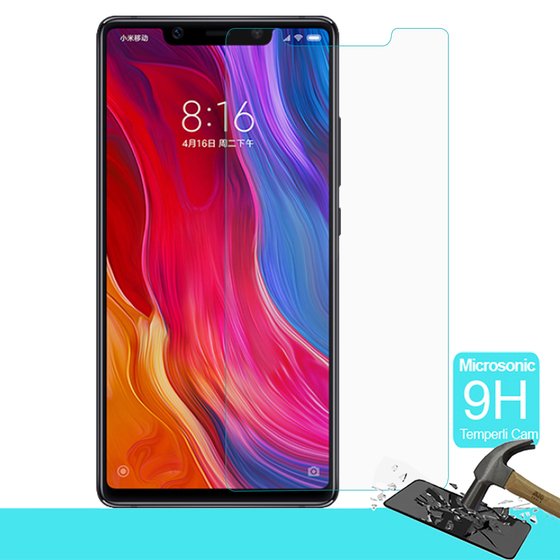 Microsonic Xiaomi Mi 8 SE Temperli Cam Ekran koruyucu Kırılmaz film