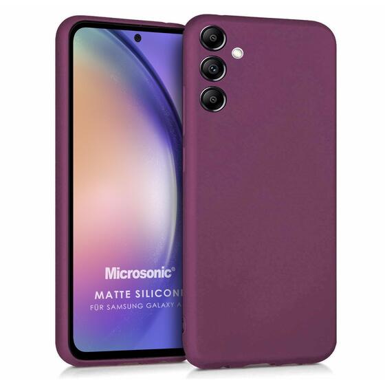 Microsonic Matte Silicone Samsung Galaxy A54 Kılıf Mor