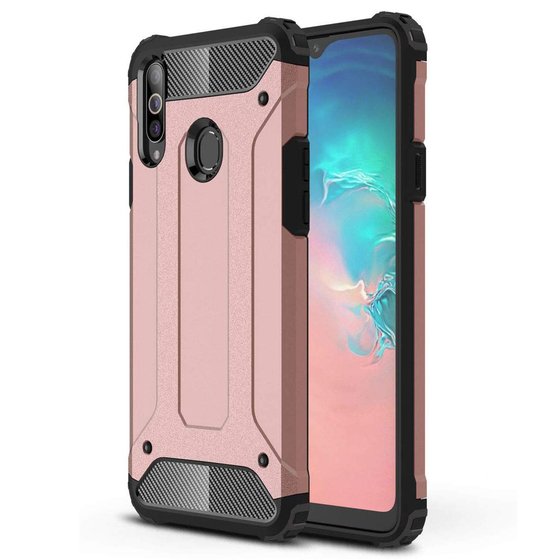 Microsonic Samsung Galaxy A20s Kılıf Rugged Armor Rose Gold