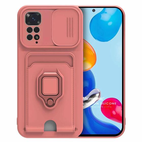 Microsonic Xiaomi Redmi Note 11S Kılıf Multifunction Silicone Pembe