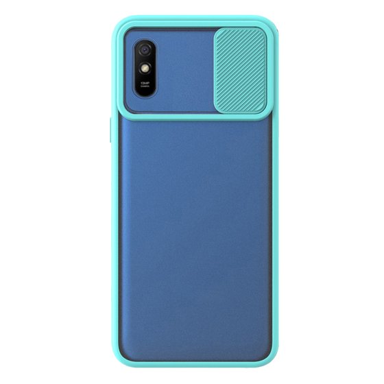 Microsonic Xiaomi Redmi 9A Kılıf Slide Camera Lens Protection Turkuaz