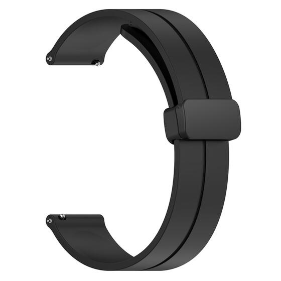 Microsonic Huawei Watch 5 46mm Kordon Ribbon Line Siyah