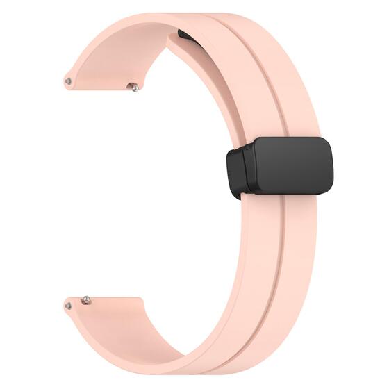 Microsonic Huawei Watch 5 46mm Kordon Ribbon Line Pembe