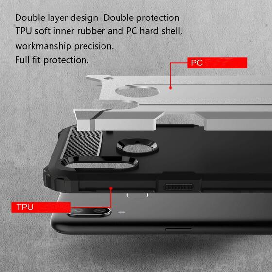 Microsonic Samsung Galaxy A10s Kılıf Rugged Armor Siyah