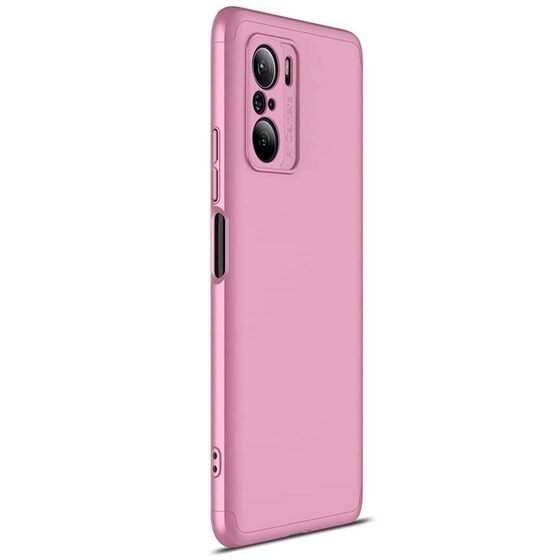 Microsonic Xiaomi Redmi K40 Pro Kılıf Double Dip 360 Protective Rose Gold