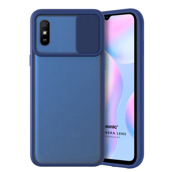 Microsonic Xiaomi Redmi 9A Kılıf Slide Camera Lens Protection Lacivert