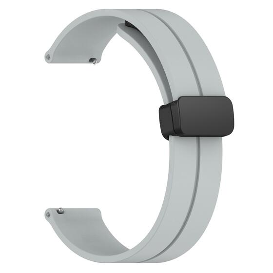 Microsonic Huawei Watch 5 46mm Kordon Ribbon Line Gri