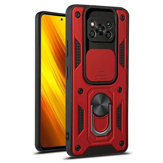 Microsonic Xiaomi Poco X3 NFC Kılıf Impact Resistant Kırmızı