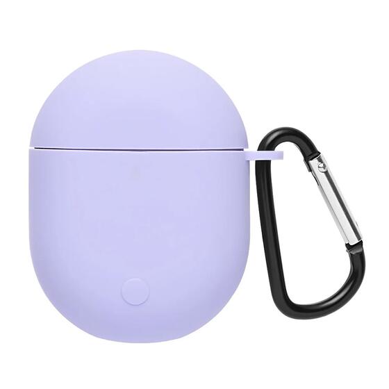 Microsonic Xiaomi Redmi AirDots 3 Pro Kılıf Askılı Mat Silikon Lila